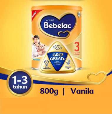 Promo Harga Bebelac 3 Susu Pertumbuhan Vanila 800 gr - Blibli