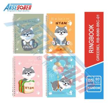Aksesoren Notebook Ring Greebel B5 / Buku Cacatan Diary / Ringbook / Planner Binder Lucu Unik B5C-02