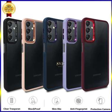 Case Samsung A24 Hybrid Chrome Transparant Clear Casing Ungu