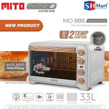 MITO OVEN LISTRIK FANTASY 2 MITO MO-888 KAPASITAS 33 LITER MO888 VERSI 2 GARANSI RESMI (MEDAN) WHITE