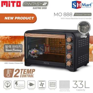 MITO OVEN LISTRIK FANTASY 2 MITO MO-888 KAPASITAS 33 LITER MO888 VERSI 2 GARANSI RESMI (MEDAN) BLACK