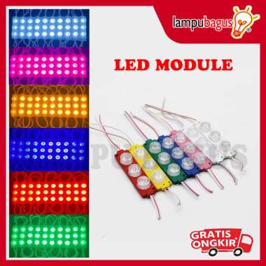 Lampu LED Module 3 Watt 12 Volt / Lampu Module LED 12V 3 Mata Merah