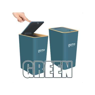 Goto Hygin Tempat Tong Sampah Dapur Kamar Mandi Tutup Mini Aesthetic SMALL GREEN
