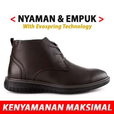 OM13 SEPATU PRIA BOOT OBERMAIN ORIGINAL FORMAL KULIT COKLAT BROWN