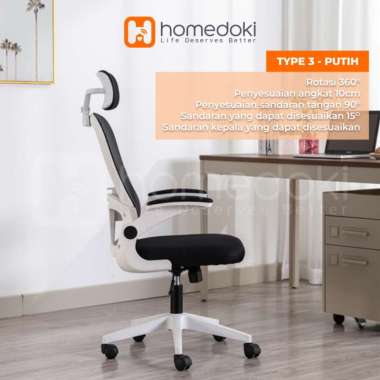 Homedoki Kursi Kantor / Kursi Gaming / Kursi Putar / Kursi Kantor Hidrolik / Kursi Jaring / Kursi Er