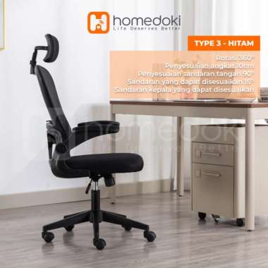 Homedoki Kursi Kantor / Kursi Gaming / Kursi Putar / Kursi Kantor Hidrolik / Kursi Jaring / Kursi Er