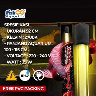 BioPristine Tanning Lamp 2700K 6700K 13000K - Lampu Taning T5 LED Aquarium Arwana 92cm 92cm-13000K