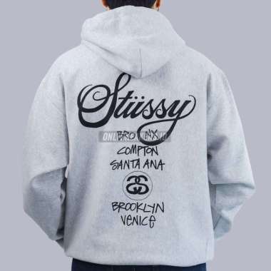 Jual Stussy Dizzy Stock Ash Heather Hoodie (100% Authentic Jual Stussy Dizzy Stock Ash Heather Hoodie (100% Authentic