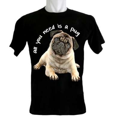 Kaoskaoscorp Baju Kaos Distro Pug All You Need Is A Pug S