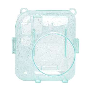 INSTAXSHOP Hardcase Glitter with Pocket Foto Fujifilm Instax Mini 12 hijau