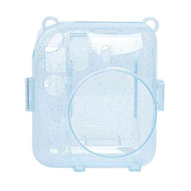 INSTAXSHOP Hardcase Glitter with Pocket Foto Fujifilm Instax Mini 12 BIRU