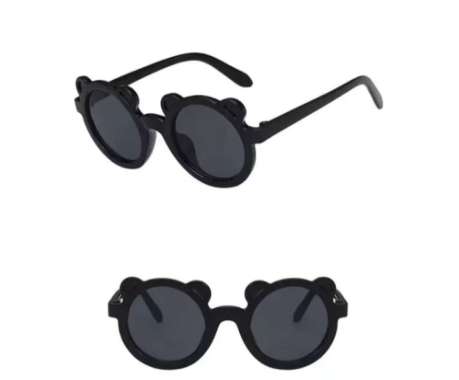 KACAMATA ANAK BULAT BEAR NEW TREND KACAMATA BULAT FASHION KOREA Hitam