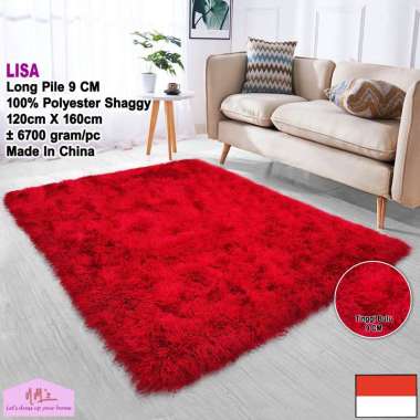 Karpet shaggy polos bulu tebal alas lantai permadani ruang tamu tidur modern 120 cm x 160 cm - NMs R