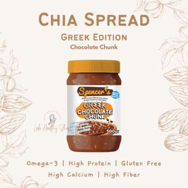 Spencer's Chia Greek Spread (500gr) - Spencers Promo Selai Sehat Chocolate Chunk