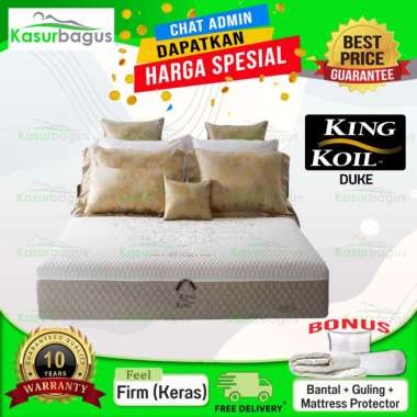 King Koil Kasur Full Latex New Duke - Kasur Saja 160 180 200 100 120 Ukuran 200 x 200 white