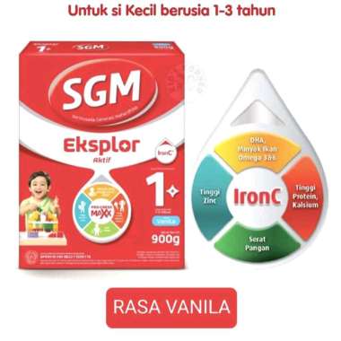 Promo Harga SGM Eksplor 1+ Susu Pertumbuhan Vanila 900 gr - Blibli