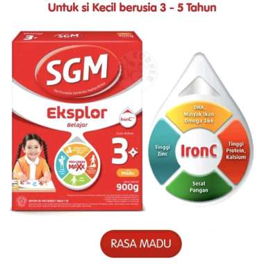 Promo Harga SGM Eksplor 3+ Susu Pertumbuhan Madu 900 gr - Blibli