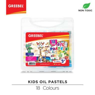 Oil Pastels Crayon Greebel [18 Warna] / Alat Tulis Gambar Pensil Krayon 18 pcs Mix