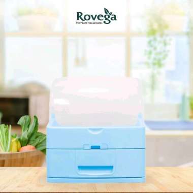 Rovega Rak Piring Plastik Premium Modys Free 10pcs Gelas Plastik Food Grade DRM-878BL Biru
