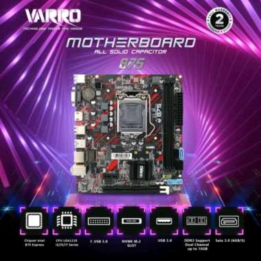 MOTHERBOARD VARRO H61+ / B75 SOCKET LGA 1155 NVME