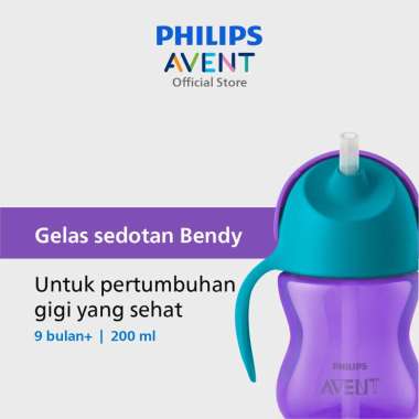 Philips Avent | Straw Cup | Botol Minum Bayi | Dengan Sedotan BPA Free | 9m+ | 200ml | SCF796/02