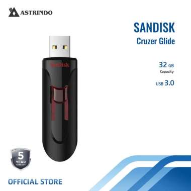 SanDisk SDCZ600-032G-G35 Cruzer Glide Flashdisk [32GB] Hitam