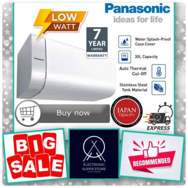 WATER HEATER LISTRIK 30LTR PANASONIC DH-30HCMRW JAPAN QUALITY