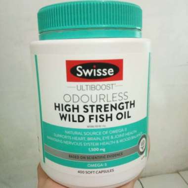 SWISSE Ultiboost Odourless High Strength Wild Fish Oil Odourless 1500mg [400 Capsules]