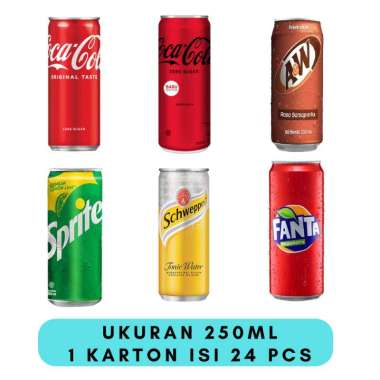 Coca Cola Minuman Bersoda [330 mL x 24 Kaleng] Coca Cola ori 250ML