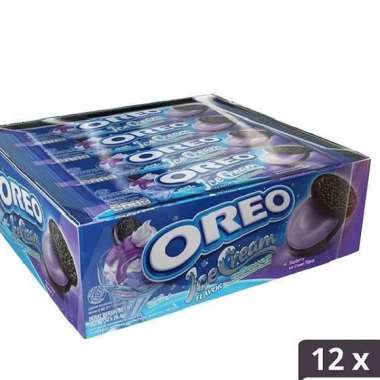 Promo Harga Oreo Biskuit Sandwich Ice Cream Blueberry 38 gr - Blibli