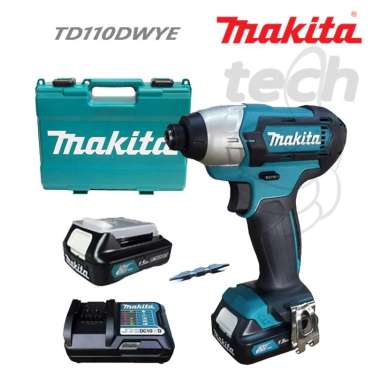 Mesin Obeng Baterai Cordless Impact Driver Makita TD110DWYE TD110 TD 110