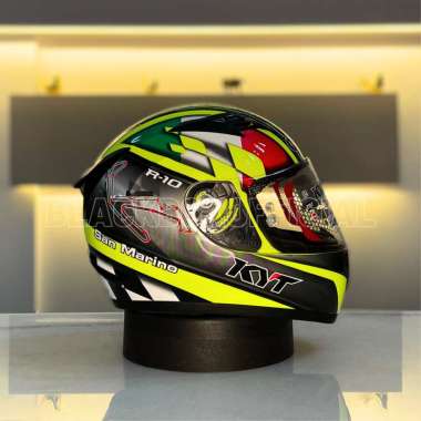 KYT R10 Flat Pinlock San Marino Helm Full Face L Yellow Black