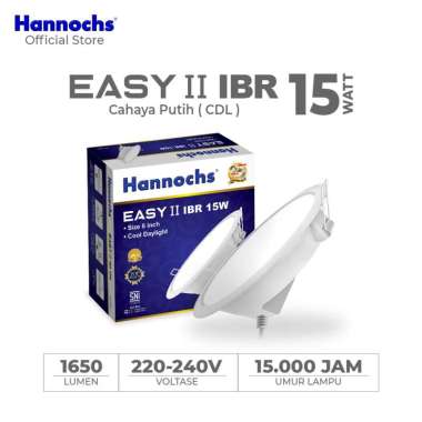 Hannochs Downlight LED EASY II 15W IBR Lampu - Cahaya Putih Putih