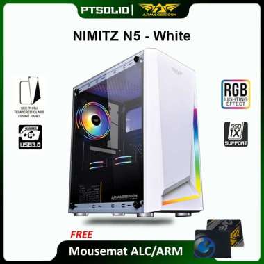 Armaggeddon Nimitz N5 Aurora -Casinig Gaming - Micro Atx Hitam