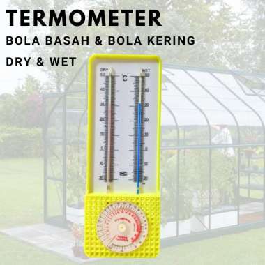 OEM Termometer Bola Basah dan Bola Kering Psikrometer Thermometer Wet and Dry