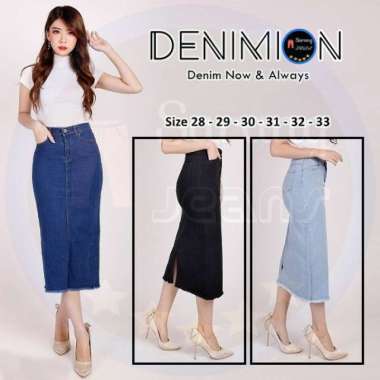 Rok Pendek Jeans Rok Wanita Rok Pendek Cewek Rok Polos Jeans JUMBO BIG SIZE Jeans 29 Hitam 5500