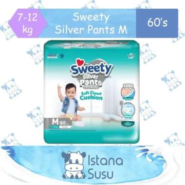 Promo Harga Sweety Silver Pants M60 60 pcs - Blibli
