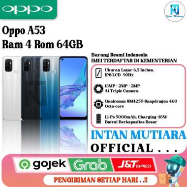 Smartphone Oppo A53 Ram 4 Rom 64Gb Hitam