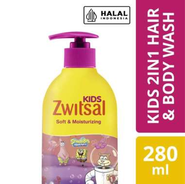 SMG/JOG/SOLO - Zwitsal Kids 2in1 Hair & Body Wash Pink Soft & Moisturizing [280 mL]