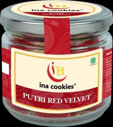 INA COOKIES JAR TOPLES KACA - RED VELVET