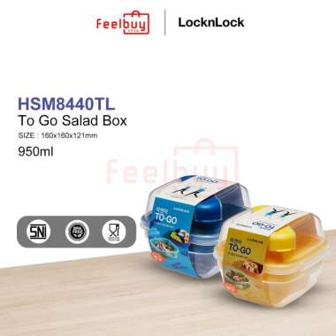 Lock & Lock To Go Salad Box 950ml HSM8440TL blue