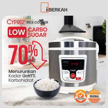 CYPRUZ Rice Cooker Low Carbo Low Sugar