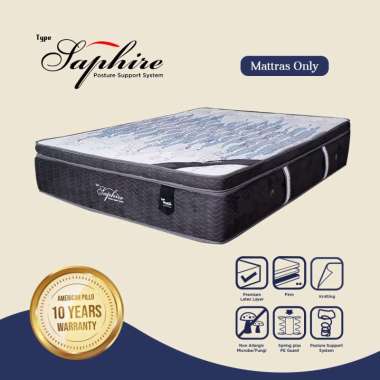 American Pillo Saphire Latex Matras Springbed 180 x 200 Abu - abu