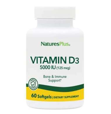 Natures Plus Vitamin D3 5000IU 60 SOftgels Vitamin D3 Original USA