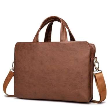 tas selempang KINMAC PU Leather 15 16 inch hitam