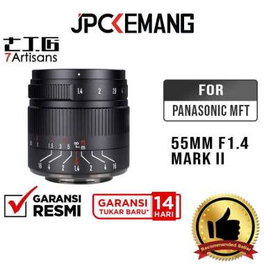 JPC KEMANG 7Artisans 55mm f1.4 ii Panasonic Olympus MFT 7Artisan 55mm f/1.4 GARANSI RESMI Standard P