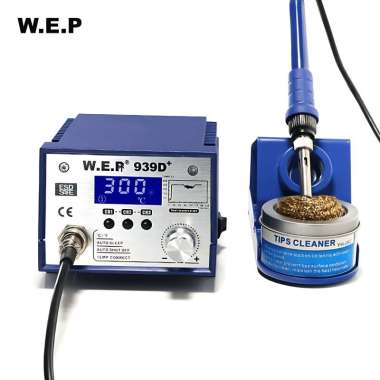 WEP Soldering Station Solder 3 Channel 939D+ Biru Silver Original