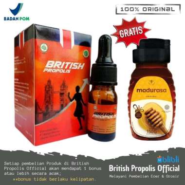 British Propolis Reguler Untuk Dewasa Propolis Premium Asli Inggris