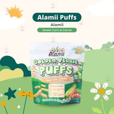 Alamii Puff 30gr Snack Bayi - Alamii Puffs Snack Bayi - Golden Veggie