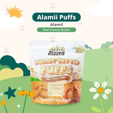 Alamii Puff 30gr Snack Bayi - Alamii Puffs Snack Bayi - Peanut Butter